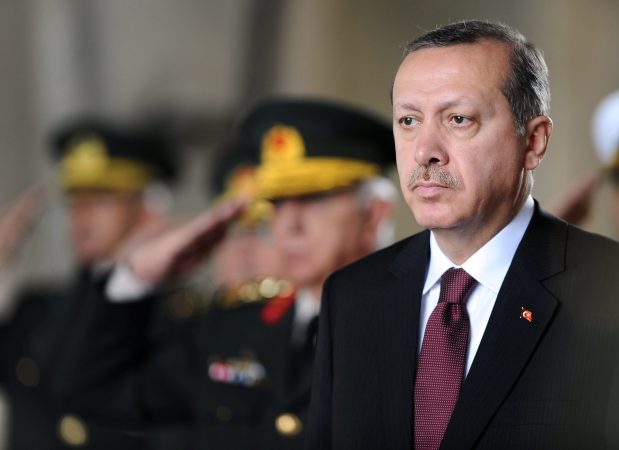 epa02474036 Turkish Prime Minister Recep Tayyip Erdogan seen during a wreath-laying ceremony with members of the High Military Council at the mausoleum of Mustafa Kemal Ataturk, the founder of modern Turkey, in Ankara, Turkey on 30 November 2011. Prime Minister Erdogan said as 'He would wait until Wikileaks releases all info about Turkey before commenting on reports citing U.S. diplomatic documents casting doubt of the reliability of its NATO ally.'  EPA/CEM OZDEL TURKEY OUT