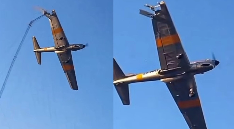 Αεροπλάνο πέφτει σε κεραία: Βίντεο με τη σοκαριστική στιγμή