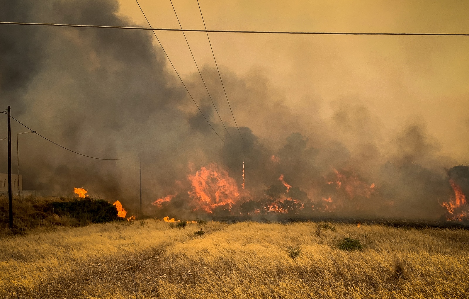 Φωτιά Ρόδος 8η μέρα: Συνεχείς αναζωπυρώσεις και δυνατοί άνεμοι