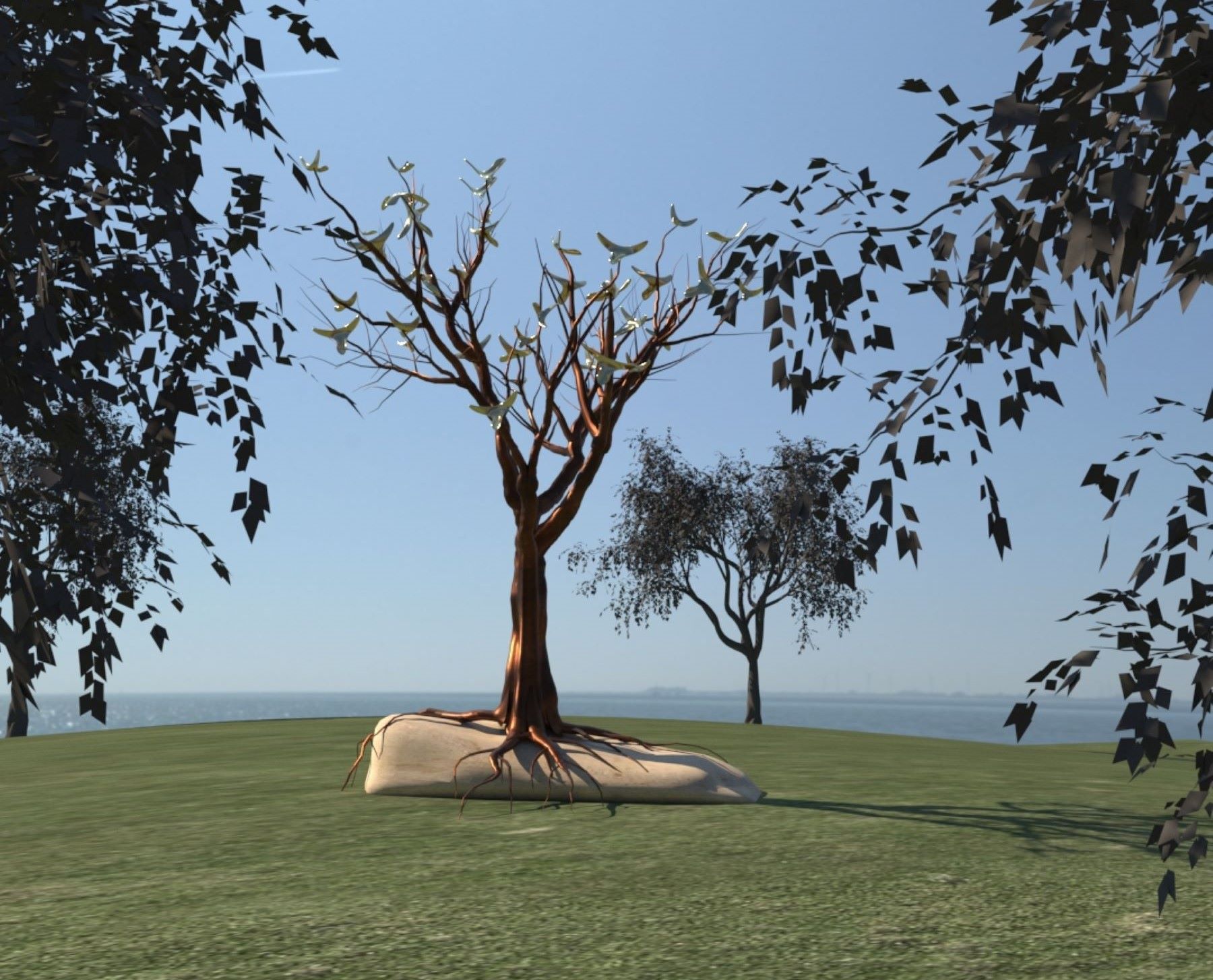 Γλυπτό «Δένδρο των Ψυχών» – Δήμος Αθηναίων: Συμβολίζει τη ζωή και την ελπίδα με 57 πουλιά